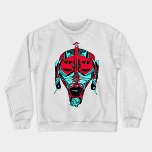 Turqred African Mask No 11 Crewneck Sweatshirt